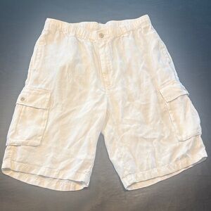 Tommy Bahama Cream Cargo Shorts for Men